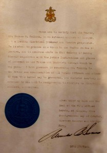(38)-A-letter-of-introduction-to-the-US-from-Glasgow's-Mayor---1935
