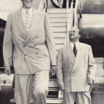 Ted Evans and Pete Collins arrive at Idlewild, NY
